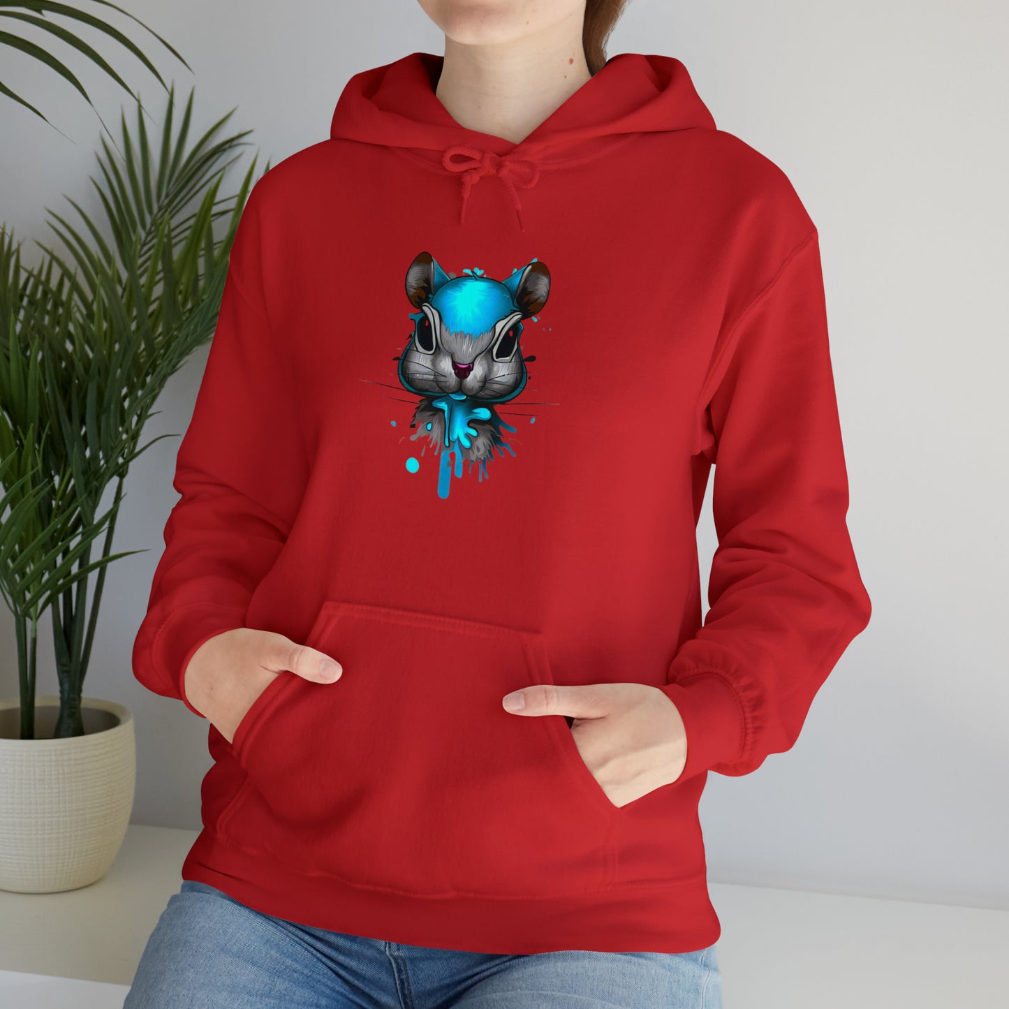 Graffiti Hoodie, Graffiti Sweatshirt,Squirrel hoodie, Urban Art Hooded Sweatshirt, Blue, - SaviTraviDesigns