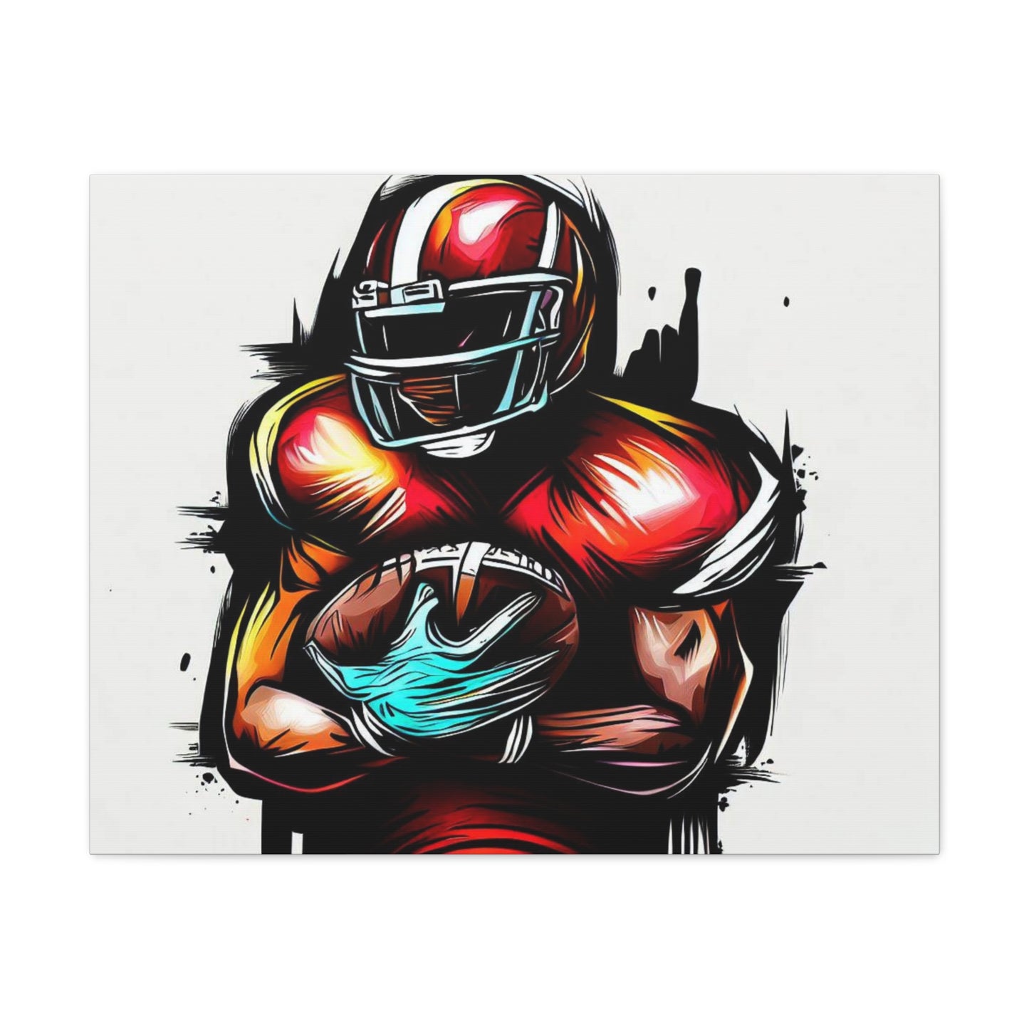 Football Player, Graffiti art prints, Street art canvas, Urban art decor, Graffiti-style wall art, Graffiti canvas prints, Street art posters - SaviTraviDesigns