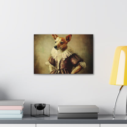 Fancy Dog, Canvas Dog Art, Dog Wall Art, Canine Canvas Art,Canvas Gallery Wraps