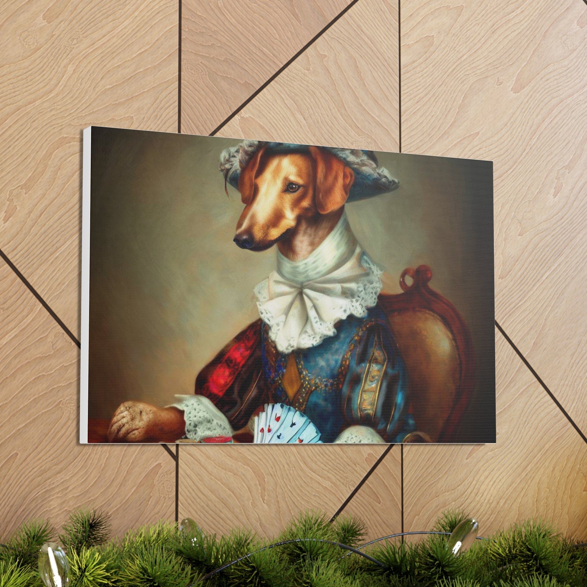 Fancy Dog, Canvas Dog Art, Dog Wall Art, Canine Canvas Art,Canvas Gallery Wraps, Pet Art, King Dog - SaviTraviDesigns