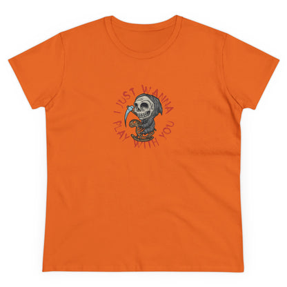 I Just Want To Play With You, Halloween Graphic Shirts, Spooky Halloween Shirts, Scary Halloween Shirt Designs, Cute Halloween Graphic Tees, Funny Halloween Shirt Ideas Orange