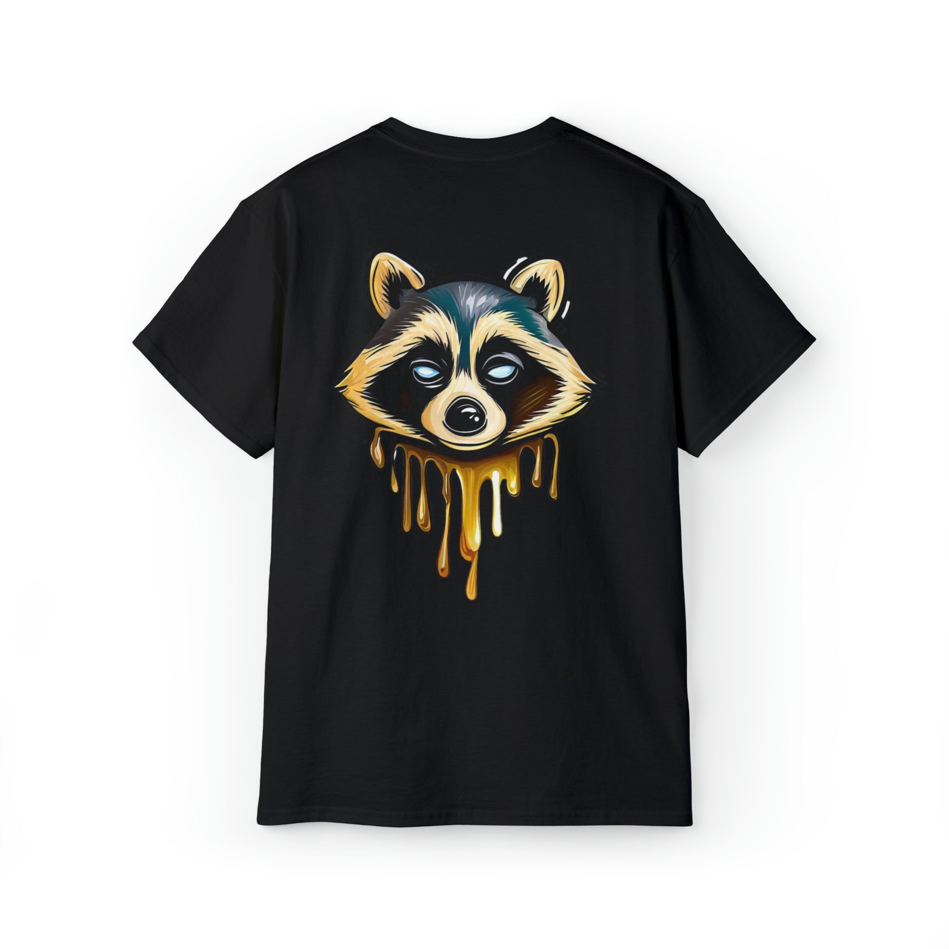 Raccoon Shirt, Graffiti Print Shirt, Unisex Ultra Cotton Tee, Golden Raccoon - SaviTraviDesigns