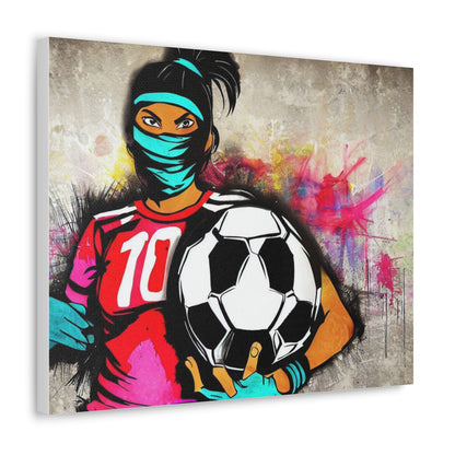 Soccer Player, Futbol Player, Graffiti art prints, Street art canvas, Urban art decor, Graffiti-style wall art, Graffiti canvas prints, Street art posters - SaviTraviDesigns