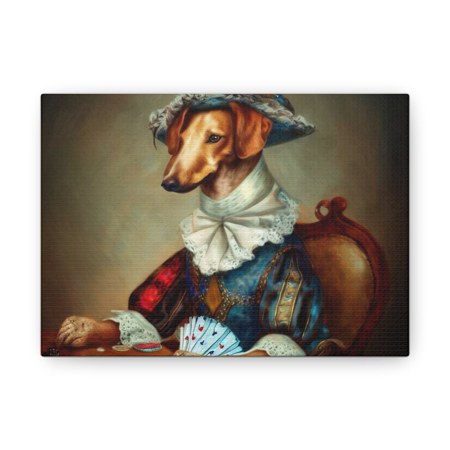 Fancy Dog, Canvas Dog Art, Dog Wall Art, Canine Canvas Art,Canvas Gallery Wraps, Pet Art, King Dog - SaviTraviDesigns