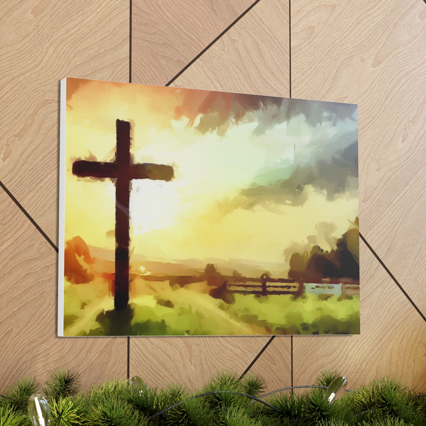 Christian wall art, Cross wall art, Farm art, Canvas Gallery Wraps - SaviTraviDesigns