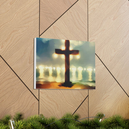 Christian wall art, Cross wall art, Beach art, Canvas Gallery Wrap - SaviTraviDesigns