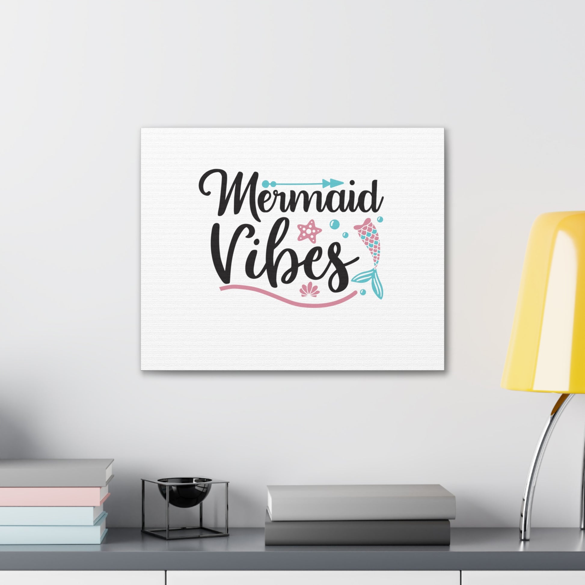 Mermaid Vibes, Mermaid Wall Art, Coastal Mermaid Decor, Beach House Mermaid Signs, Nautical Mermaid Decor, Mermaid Nursery Wall Decor - SaviTraviDesigns