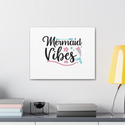 Mermaid Vibes, Mermaid Wall Art, Coastal Mermaid Decor, Beach House Mermaid Signs, Nautical Mermaid Decor, Mermaid Nursery Wall Decor - SaviTraviDesigns