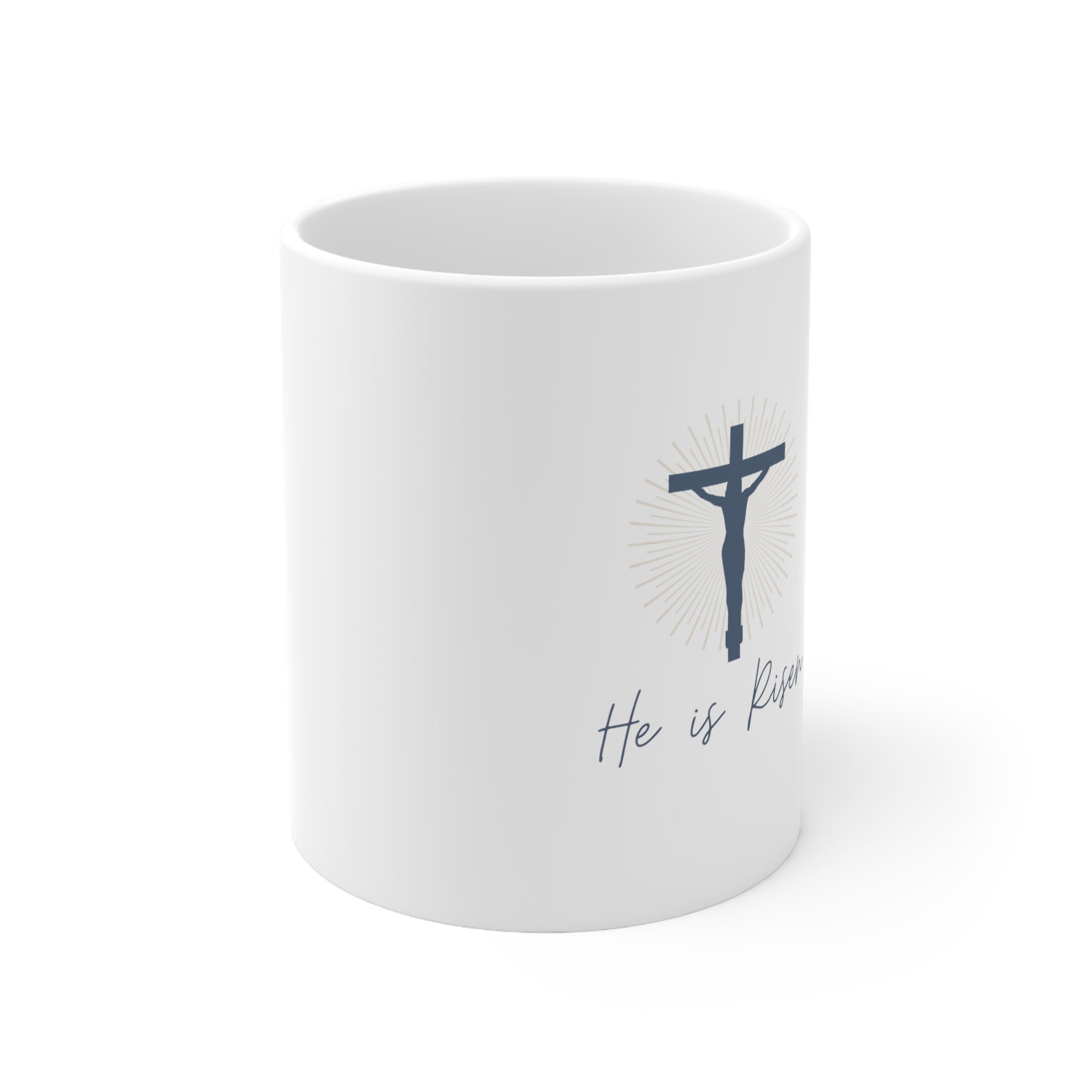 He is Risen mug, Jesus mug, Ceramic Mug 11oz, Christian Mug - SaviTraviDesigns