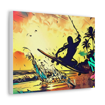 Kiteboarding, Graffiti art prints, Street art canvas, Urban art decor, Graffiti-style wall art, Graffiti canvas prints, Street art posters - SaviTraviDesigns