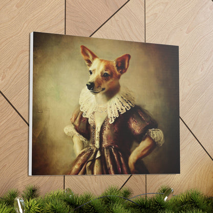 Fancy Dog, Canvas Dog Art, Dog Wall Art, Canine Canvas Art,Canvas Gallery Wraps