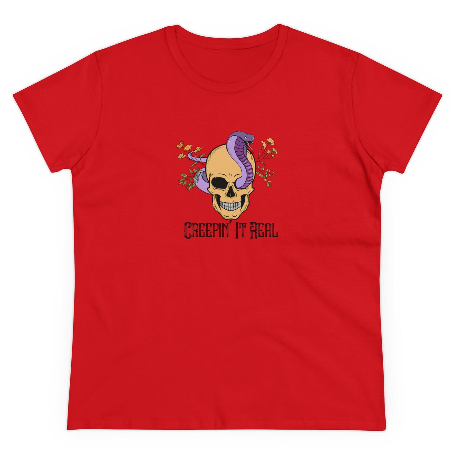 Creepin' it Real, Halloween Graphic Shirts, Spooky Halloween Shirts, Scary Halloween Shirt Designs, Cute Halloween Graphic Tees, Funny Halloween Shirt Ideas Red