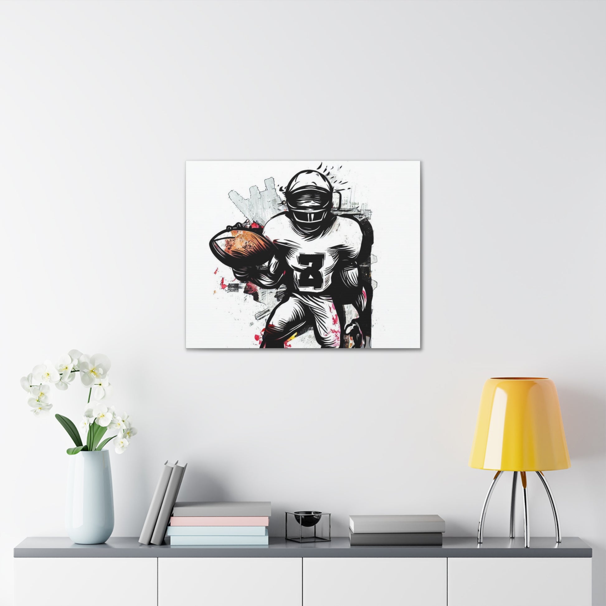 Football Player, Graffiti-inspired home decor, Modern street art prints, Graffiti wall art, Street art canvas art, Graffiti artist prints