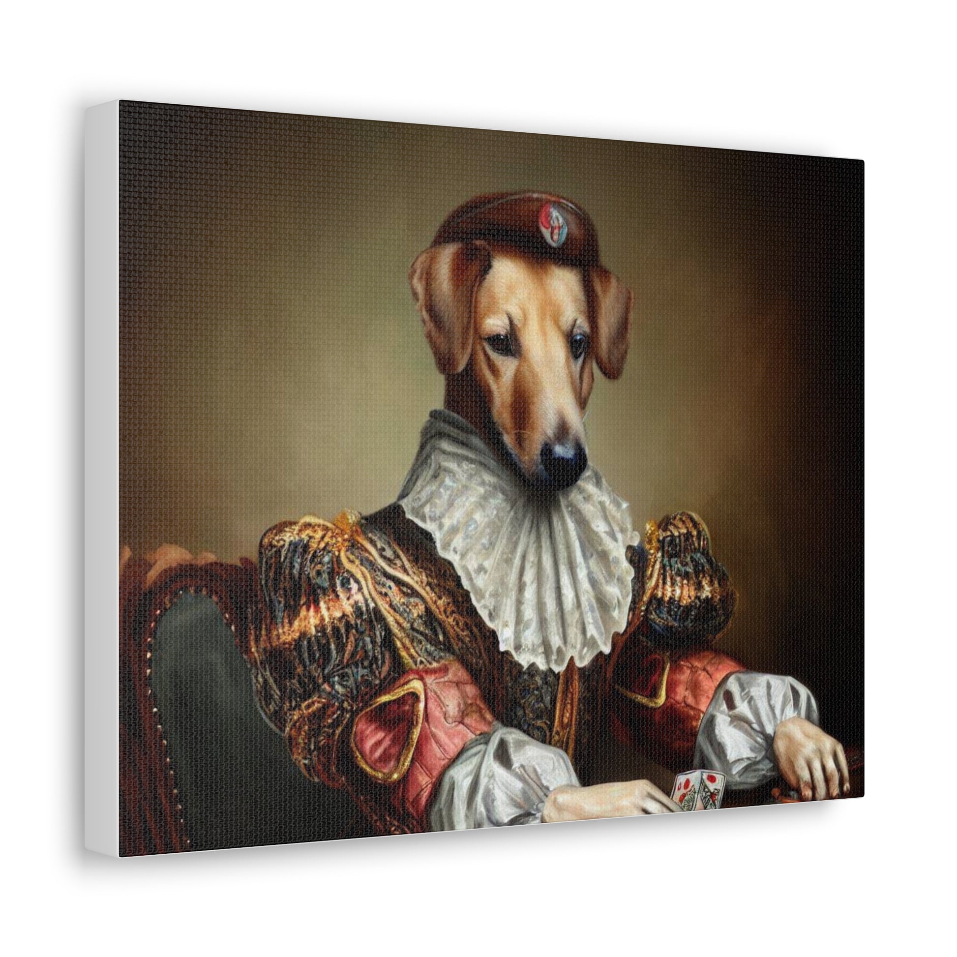 Fancy Dog, Canvas Dog Art, Dog Wall Art, Canine Canvas Art, Canvas Gallery Wraps