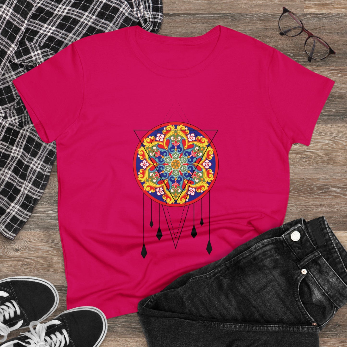 Meditation T-Shirts, Yoga Graphic Tees, Mindfulness Apparel, Zen T-Shirts, Spiritual Shirts, Chakra Tees, Womens T-Shirt Heliconia