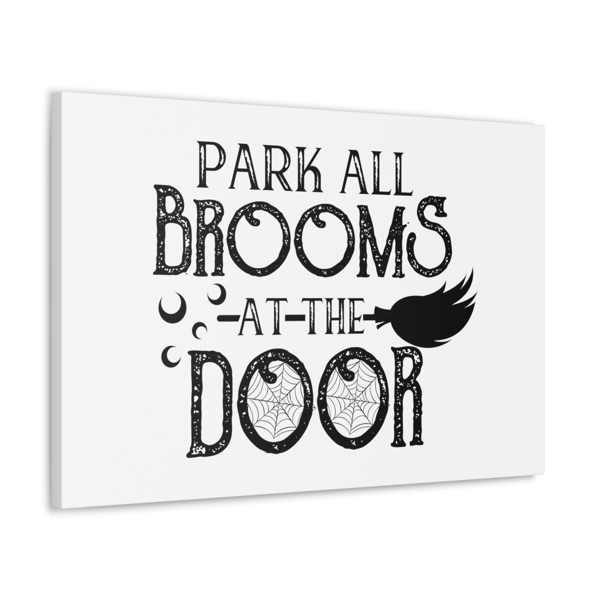 Park All Brooms at the Door, Halloween Sign, Holiday Sign, Spooky Sign, Halloween Decor