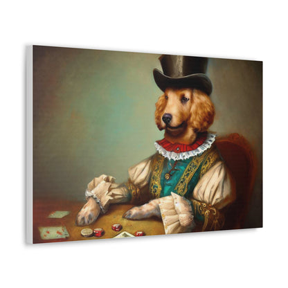 Fancy Dog, Canvas Dog Art, Dog Wall Art, Canine Canvas Art, Canvas Gallery Wraps