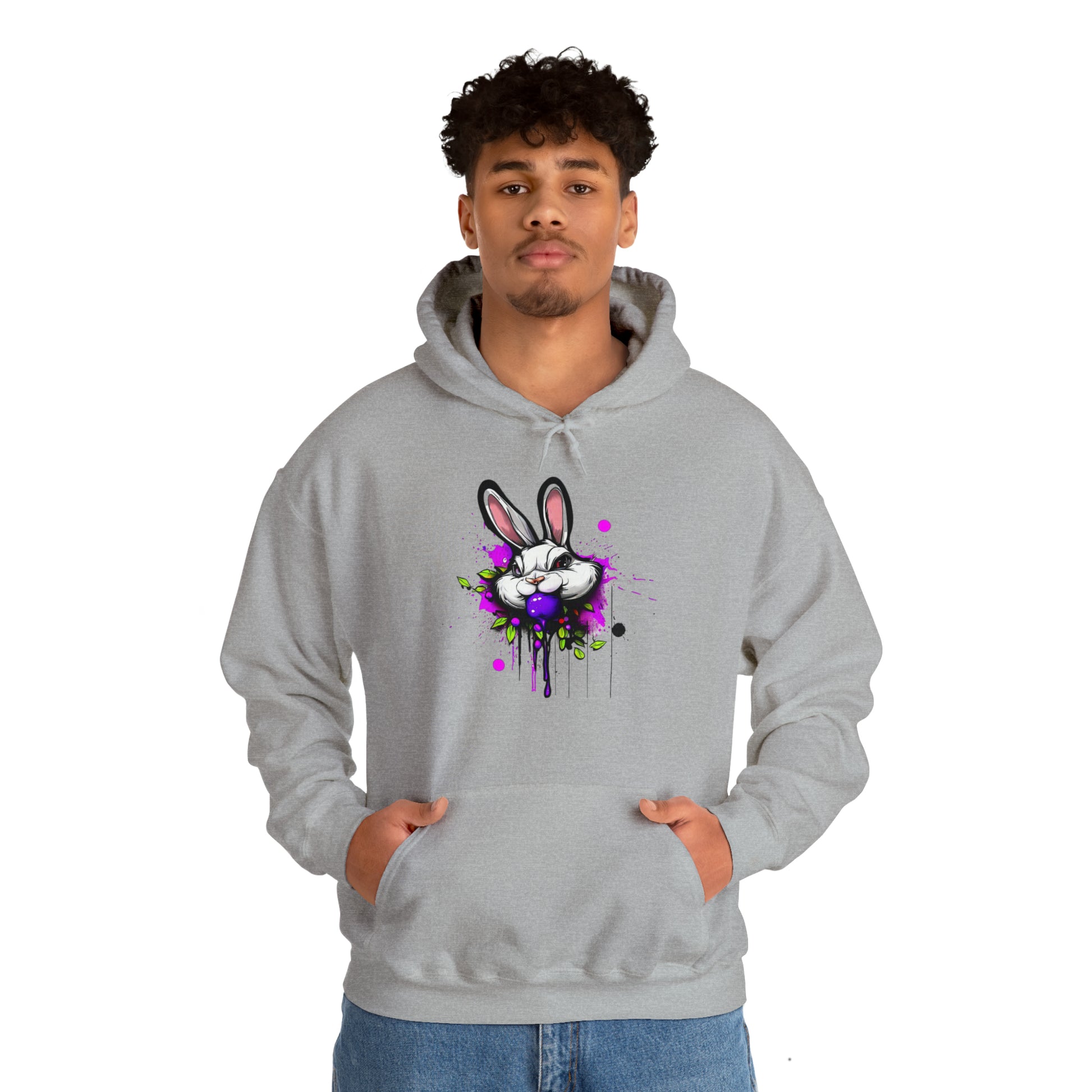 Bunny Hoodie, Graffiti Hoodie, Graffiti Sweatshirt, Bunny Urban art, Hooded Sweatshirt