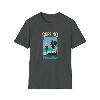 Surfing Paradise |Beach Lifestyle Shirts | Summer Vibe Apparel Dark Heather