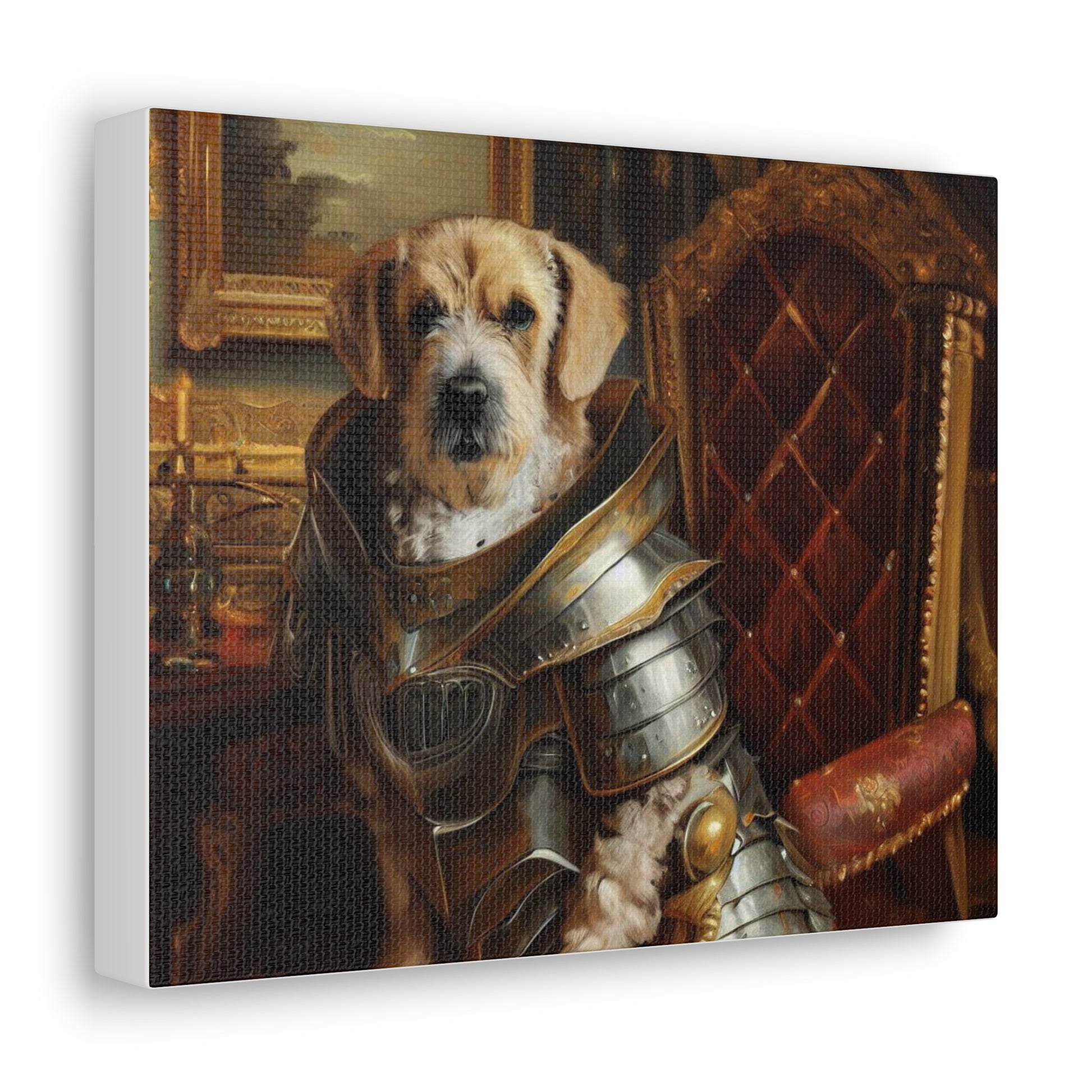 Fancy Dog, Canvas Dog Art, Dog Wall Art, Canine Canvas Art, Canvas Gallery Wraps