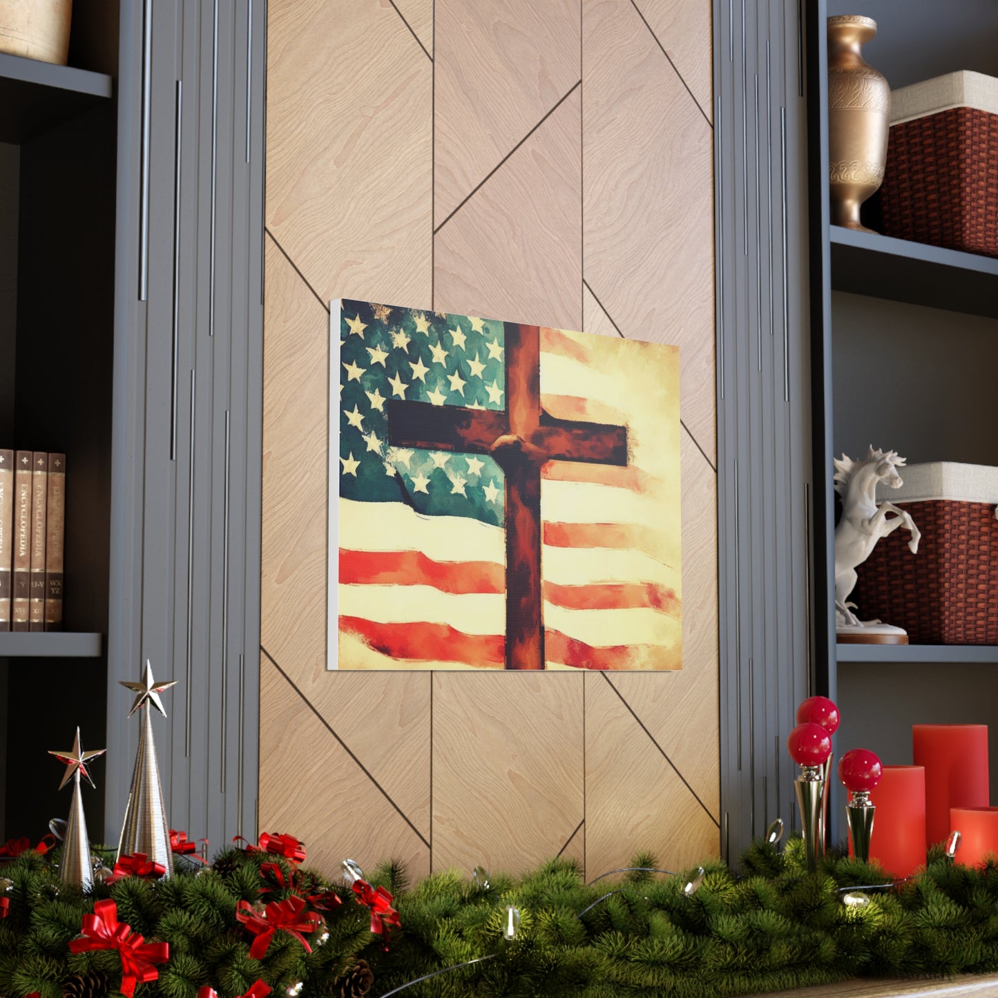 Christian wall art, Flag wall art, Canvas Gallery Wraps - SaviTraviDesigns