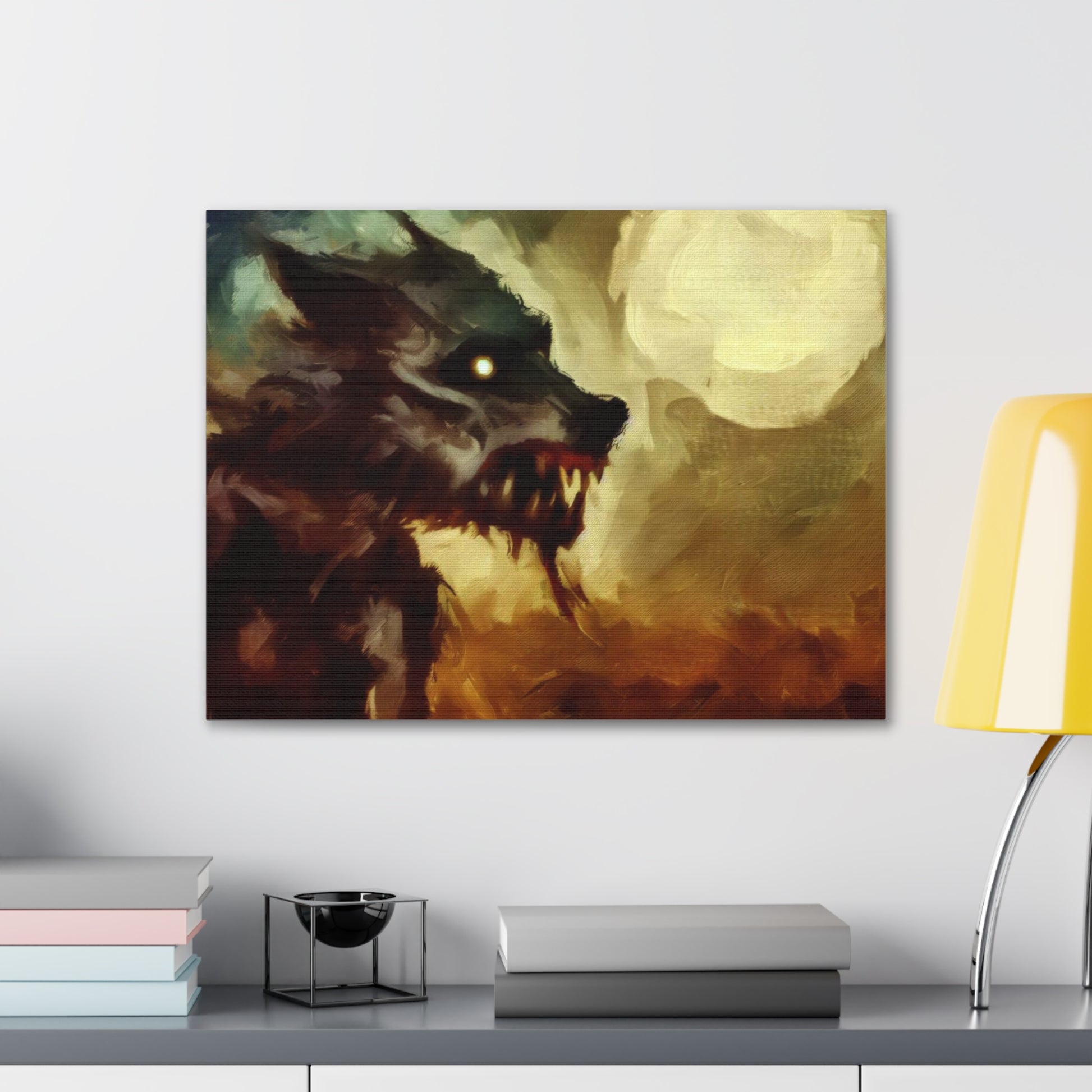 Halloween art, Werewolf canvas prints, Scary Halloween decor, Halloween home decor, Halloween wall, Gothic wall decor, Canvas Gallery Wraps - SaviTraviDesigns