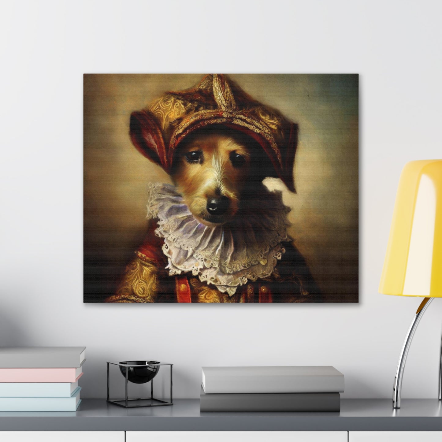 Fancy Dog, Canvas Dog Art, Dog Wall Art, Canine Canvas Art,Canvas Gallery Wraps