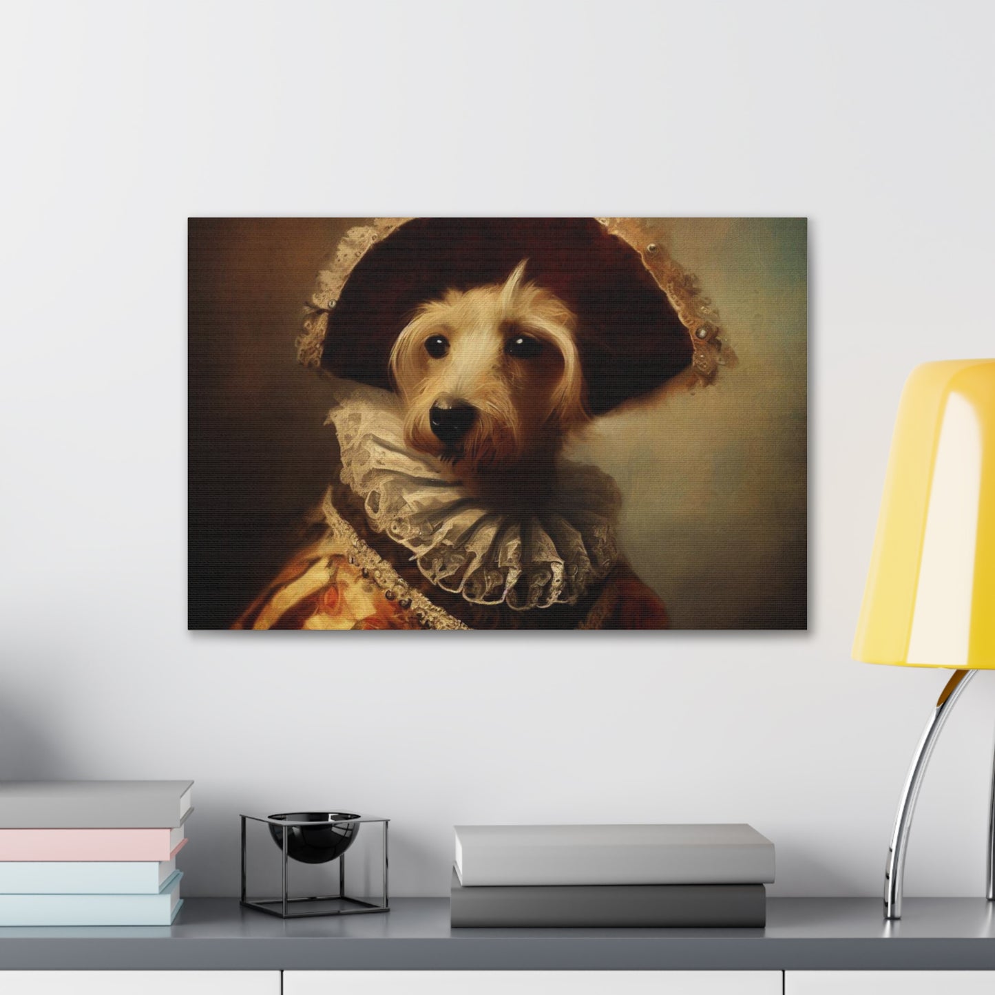 Fancy Dog, Canvas Dog Art, Dog Wall Art, Canine Canvas Art,Canvas Gallery Wraps, Pet Art, King Dog - SaviTraviDesigns