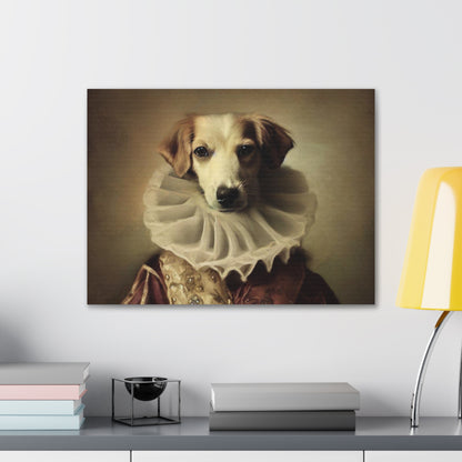 Fancy Dog, Canvas Dog Art, Dog Wall Art, Canine Canvas Art, Canvas Gallery Wraps