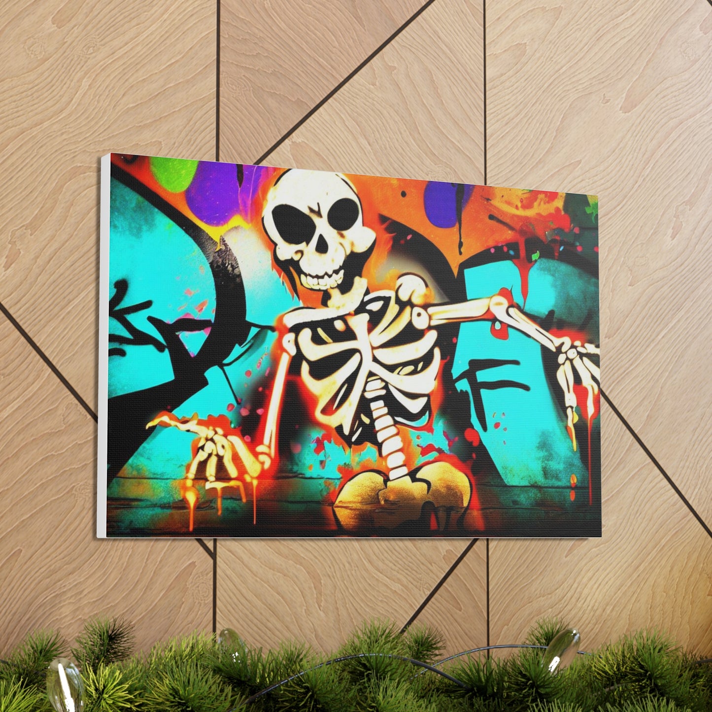 Halloween art, Skeleton canvas prints, Scary Halloween decor, Halloween home decor, Halloween wall, Gothic wall decor, Canvas Gallery Wraps - SaviTraviDesigns