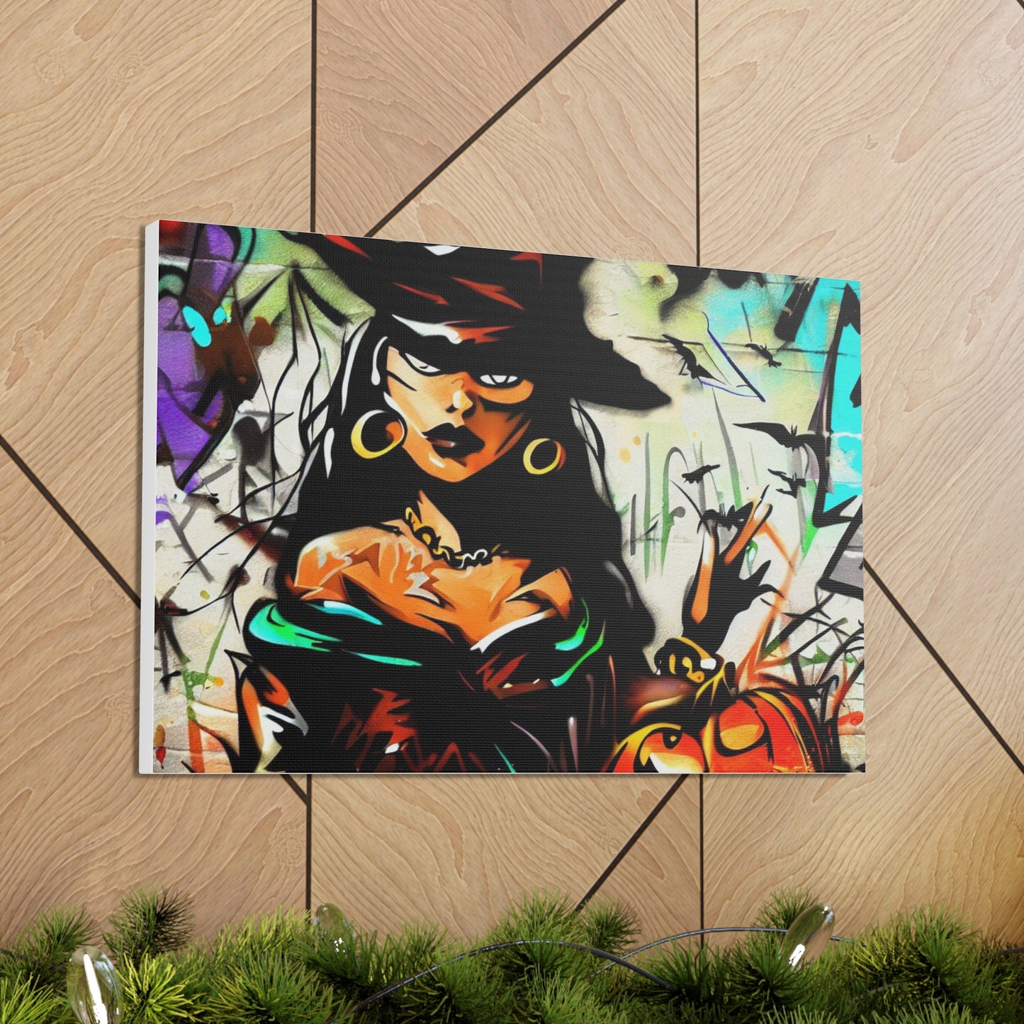 Halloween art, Witch canvas prints, Scary Halloween decor, Halloween home decor, Halloween wall, Gothic wall decor, Canvas Gallery Wraps