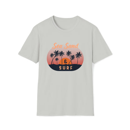 Sea Sand and Surf |Beach Lifestyle Shirts | Summer Vibe Apparel Ice Grey