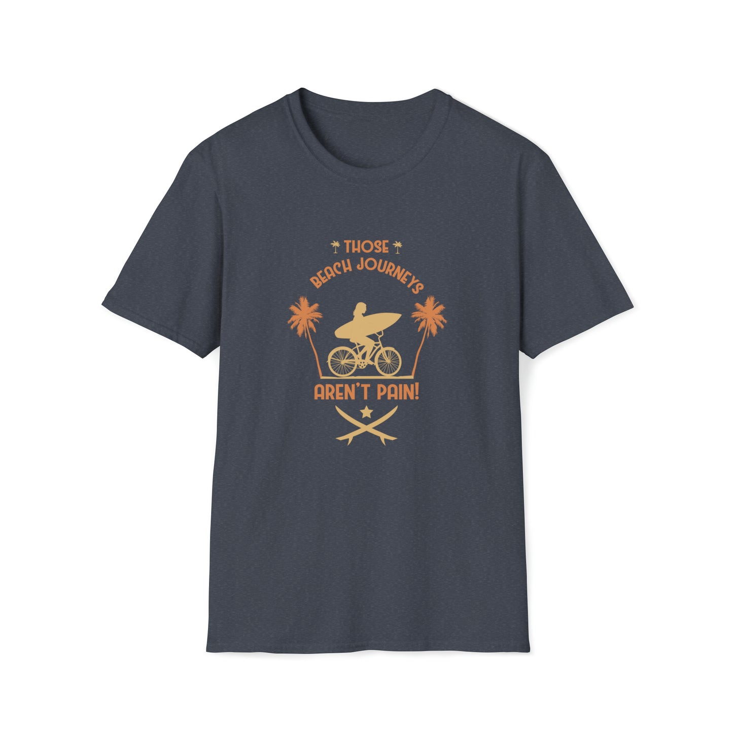 Beach Journey Sand And Sun |Beach Lifestyle Shirts | Summer Vibe Apparel Heather Navy