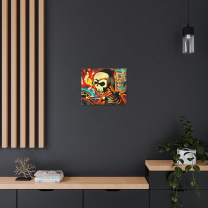 Halloween art, Skeleton canvas prints, Scary Halloween decor, Halloween home decor, Halloween wall, Gothic wall decor, Canvas Gallery Wraps - SaviTraviDesigns