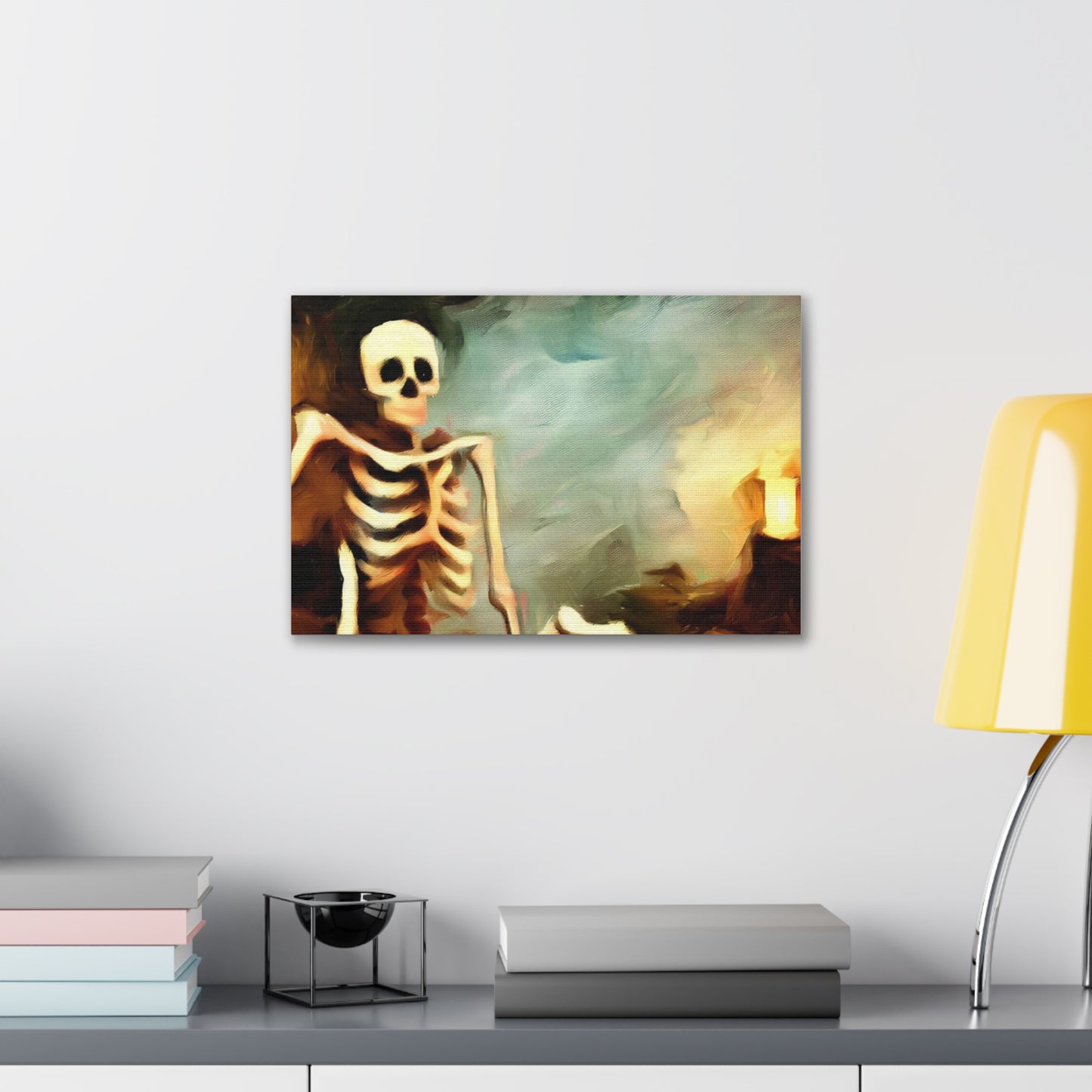 Halloween art, Skeleton canvas prints, Scary Halloween decor, Halloween home decor, Halloween wall, Gothic wall decor, Canvas Gallery Wraps - SaviTraviDesigns