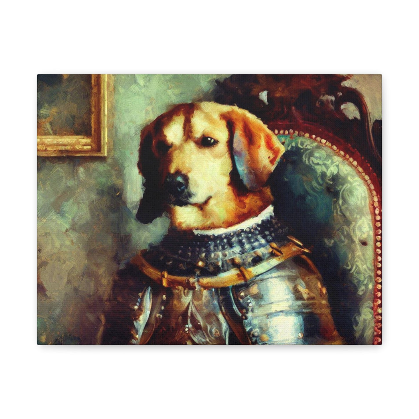 Fancy Dog, Canvas Dog Art, Dog Wall Art, Canine Canvas Art, Canvas Gallery Wraps 14″ x 11″ Premium Gallery Wraps (1.25″)