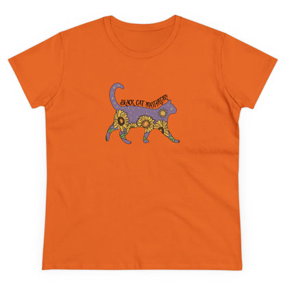 Black Cat, Halloween Graphic Shirts, Spooky Halloween Shirts, Scary Halloween Shirt Designs, Cute Halloween Graphic Tees, Funny Halloween Shirt Ideas Orange