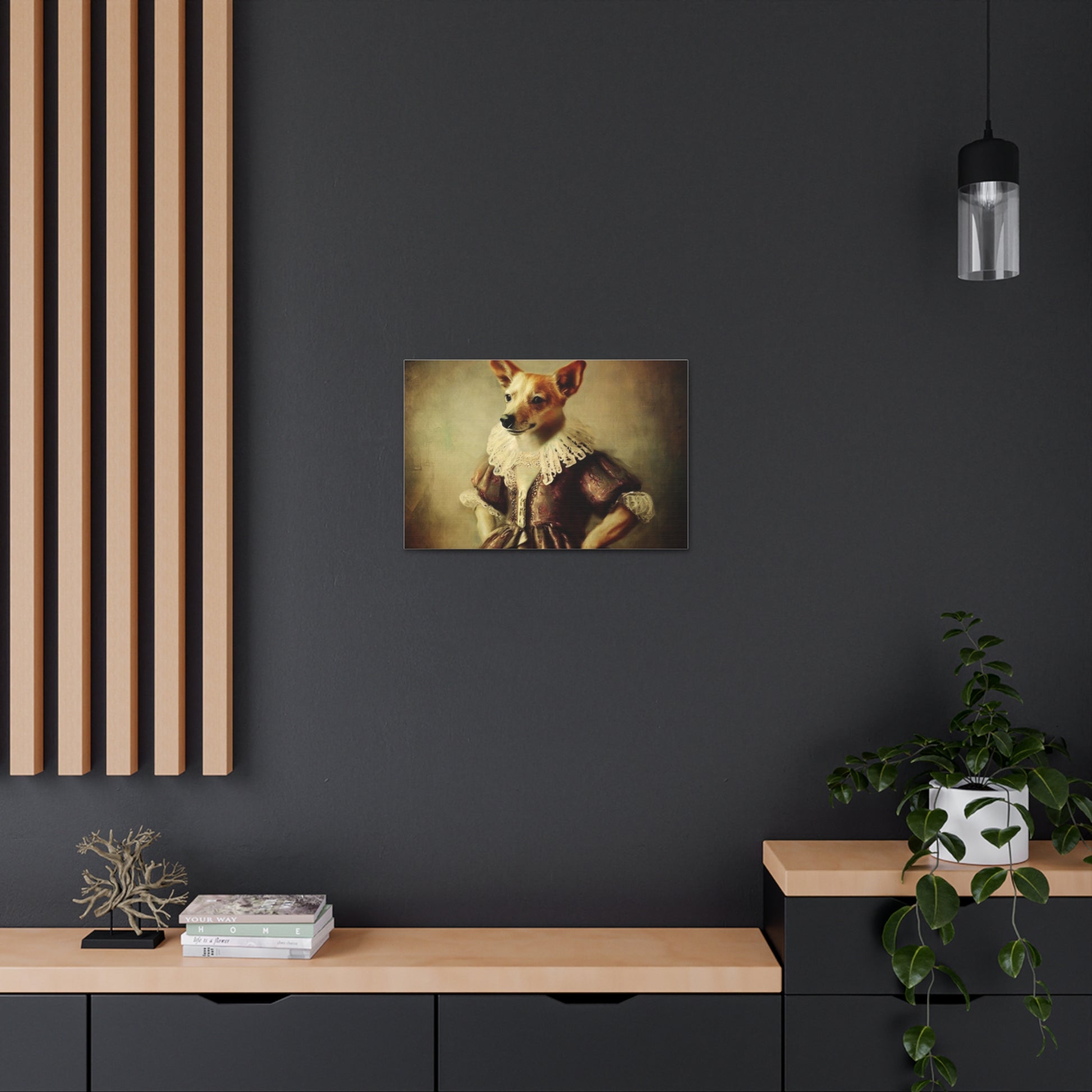 Fancy Dog, Canvas Dog Art, Dog Wall Art, Canine Canvas Art,Canvas Gallery Wraps