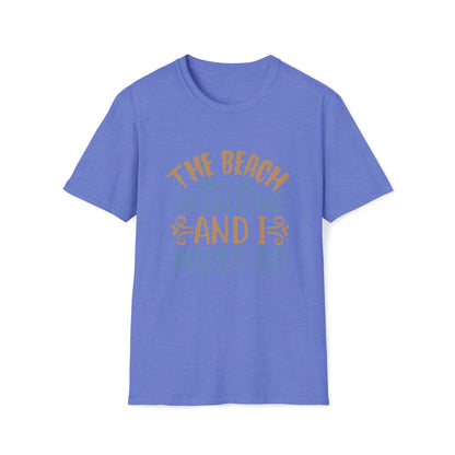 The Beach is Calling and I Must Go |Beach Lifestyle Shirts | Summer Vibe Apparel Heather Royal