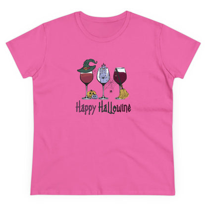 Happy Hallowine,Halloween Graphic Shirts, Spooky Halloween Shirts, Scary Halloween Shirt Designs, Cute Halloween Graphic Tees, Funny Halloween Shirt Ideas - SaviTraviDesigns