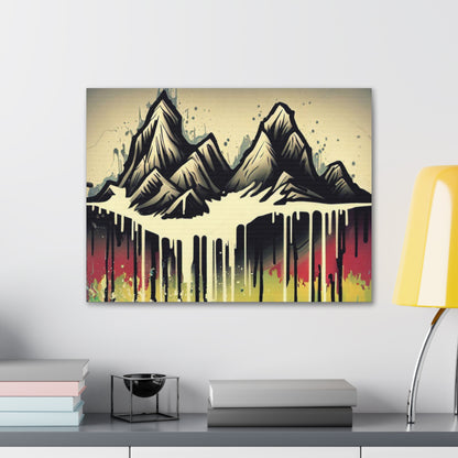 Mountain Waterfall, Graffiti-inspired home decor, Modern street art prints, Graffiti wall art, Street art canvas art, Graffiti artist prints - SaviTraviDesigns