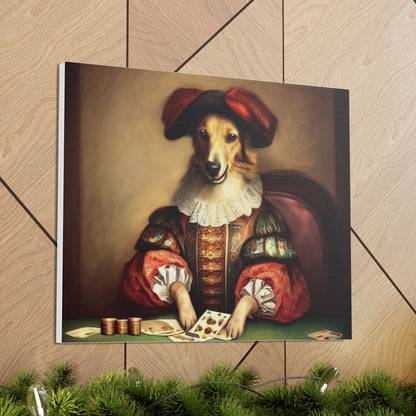 Fancy Dog, Canvas Dog Art, Dog Wall Art, Canine Canvas Art,Canvas Gallery Wraps, Pet Art - SaviTraviDesigns