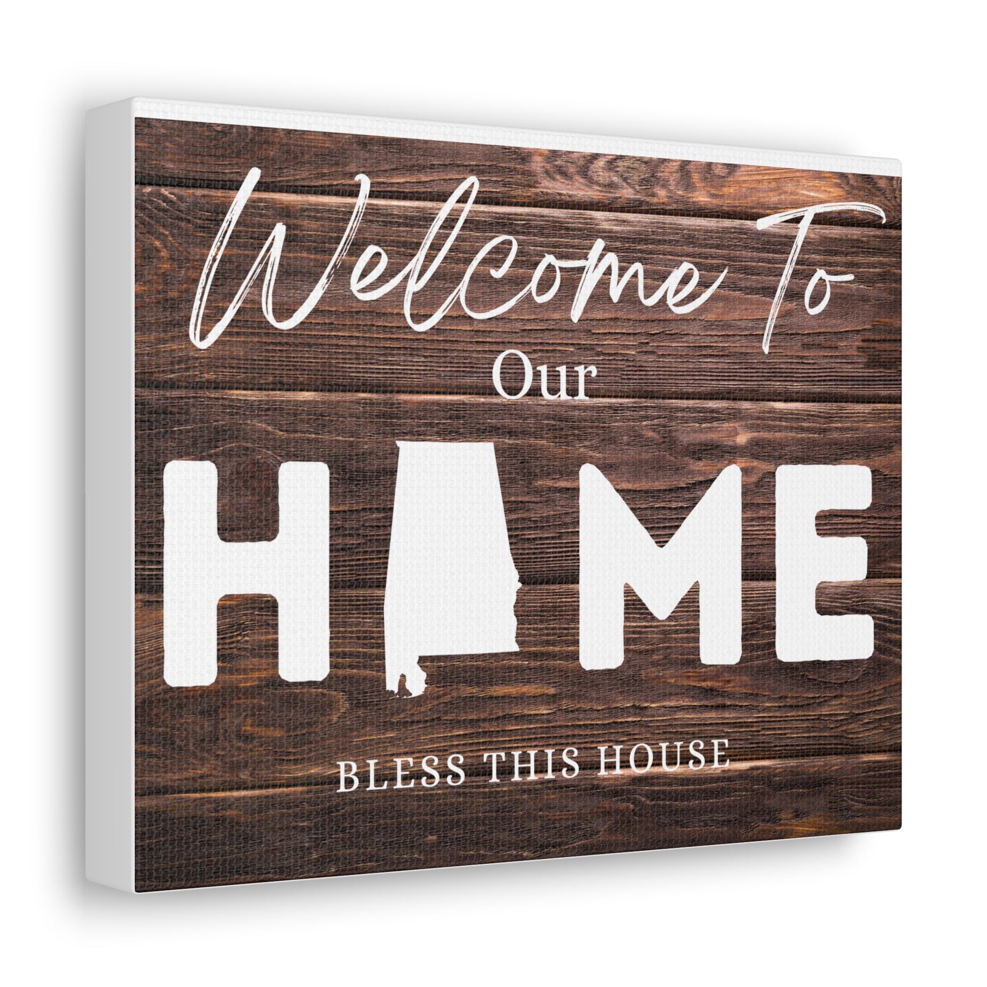 Alabama, Rustic Welcome to Our Home Sign, Our first home Sign, New Home Sign, Housewarming Gift, Personalized Home, Wood Signs, Wall Decor