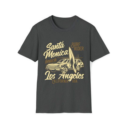 Santa Monica Beach Surf Rider |Beach Life Clothing | Ocean Vibes Apparel Dark Heather