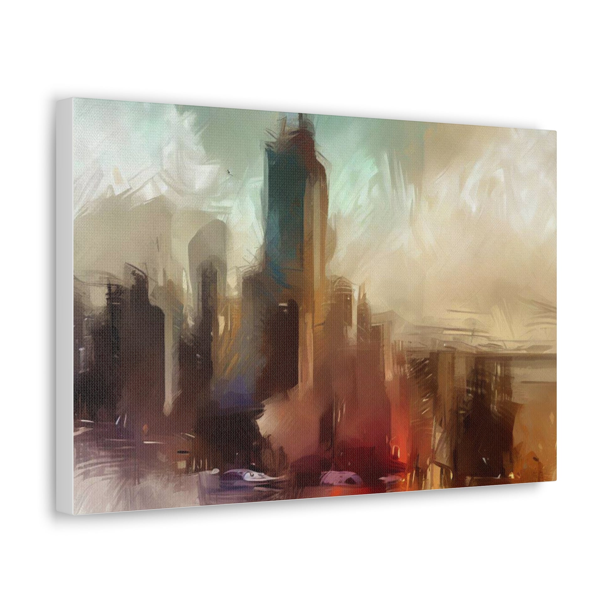 Cityscape wall art, city wall art, city art, Canvas Gallery Wraps