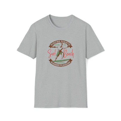 Surfing Fanatic Paradise Pleasure |Beach Lifestyle Shirts | Summer Vibe Apparel Sport Grey