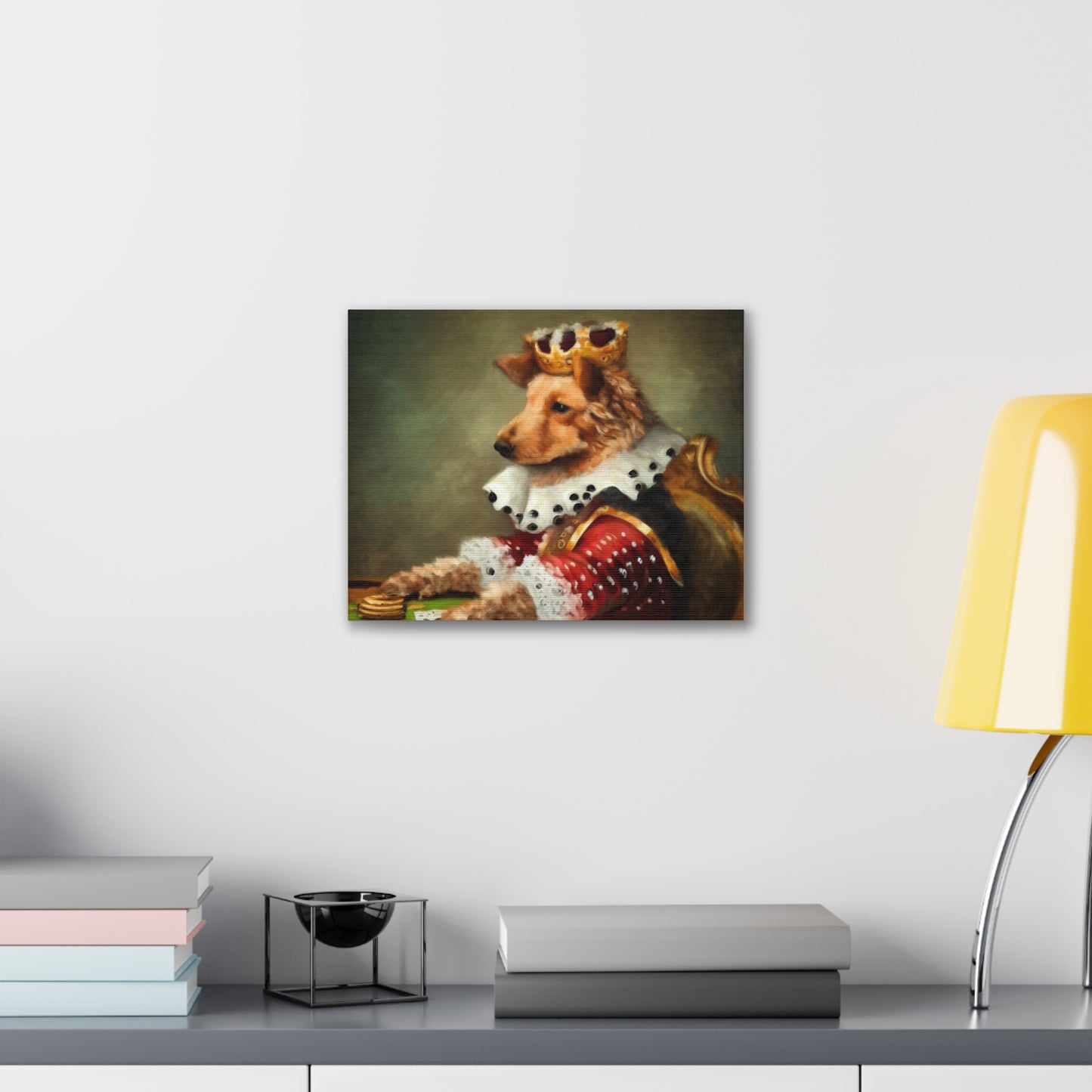 Fancy Dog, Canvas Dog Art, Dog Wall Art, Canine Canvas Art,Canvas Gallery Wraps, Pet Art, King Dog - SaviTraviDesigns