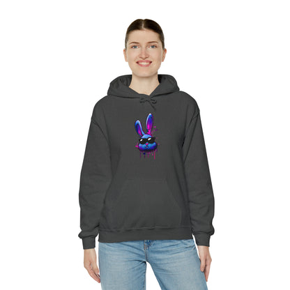 Bunny Hoodie, Graffiti Hoodie, Graffiti sweatshirt, Bunny sweatshirt, Urban Art Hooded Sweatshirt, Blue Bunny