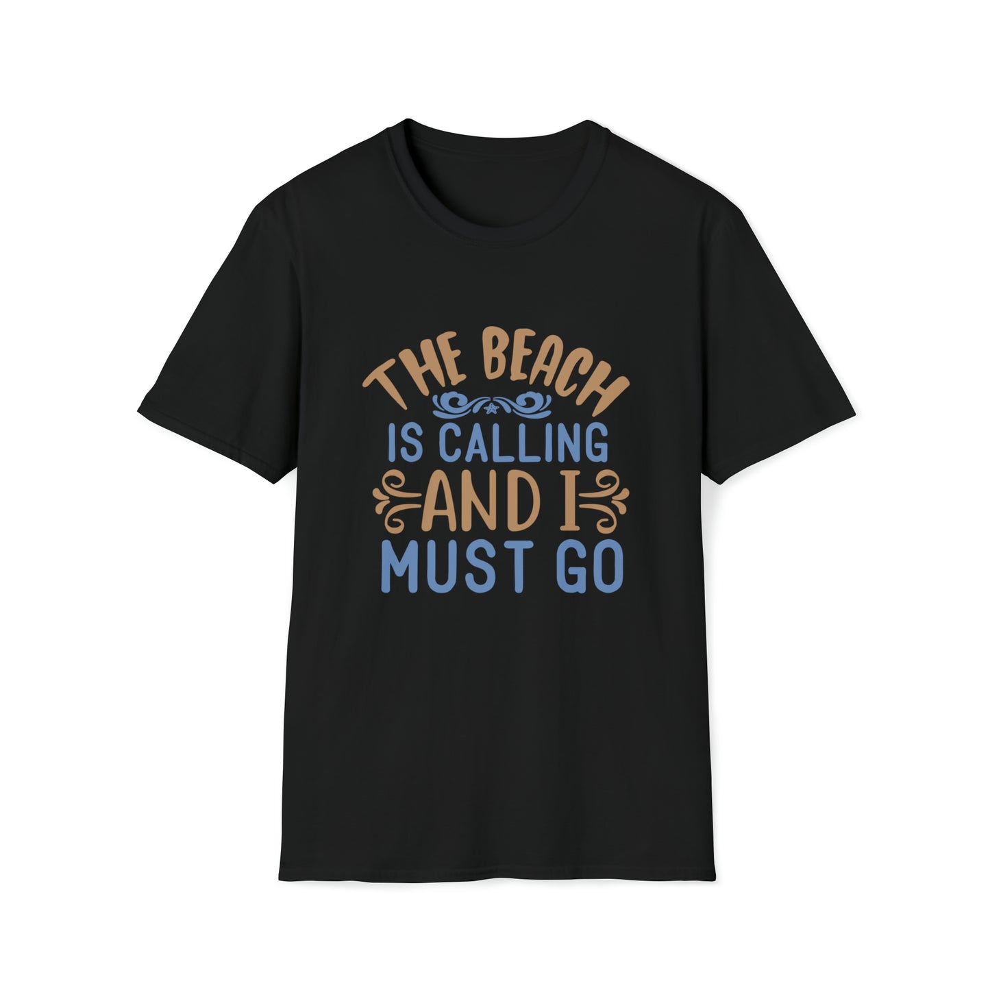 The Beach is Calling and I Must Go |Beach Lifestyle Shirts | Summer Vibe Apparel Black