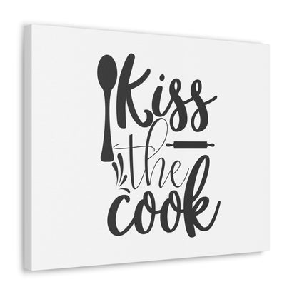 Kiss The Cook, Kitchen quote canvas prints, Kitchen wall decor quotes, Kitchen canvas art, Funny kitchen quotes on canvas, Inspirational kitchen quotes